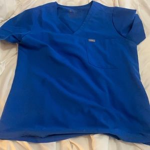 Figs Royal Blue Catarina Scrub Top size large